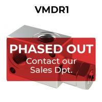 VMDR1 pressure relief valve for 20 lpm (5.3 gpm) flow rate