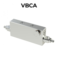 Double counterbalance valve for open center with fitting bolt VBCA