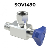 SOV1490 90&deg; PRESSURE GAUGE SHUT-OFF VALVES