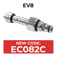 EC082C Cartridge electric valve 2/2 pilot acting bidirectional SAE8