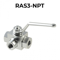 Ball valves 3 ways/3 positions RAS3-NPT