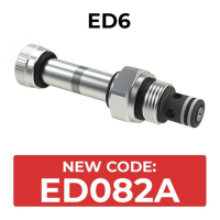 ED082A, cartridge electric valve 2/2 direct acting diouble sealing SAE8