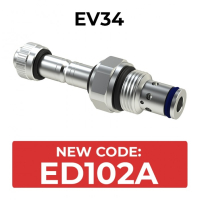ED102A  Cartridge electric valve 2/2 pilot acting bidirectional double sealed SAE10