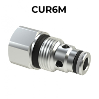 Cartridge check valve SAE8/2 with pressure gauge port