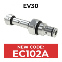 EC102A cartridge electric valve 2/2 pilot acting bidirectional SAE10