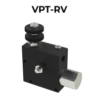 VPT-RV 3 ways flow control valves &ndash; pressure compensated, exceeding flow to tank with relief valve