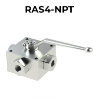 Ball valves 4 ways/3 positions RAS4-NPT