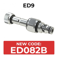 ED082B Cartridge electric valve 2/2 pilot acting bidirectional double sealed SAE8